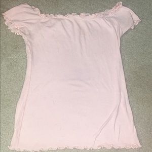 Hollister Co pink ruffle top